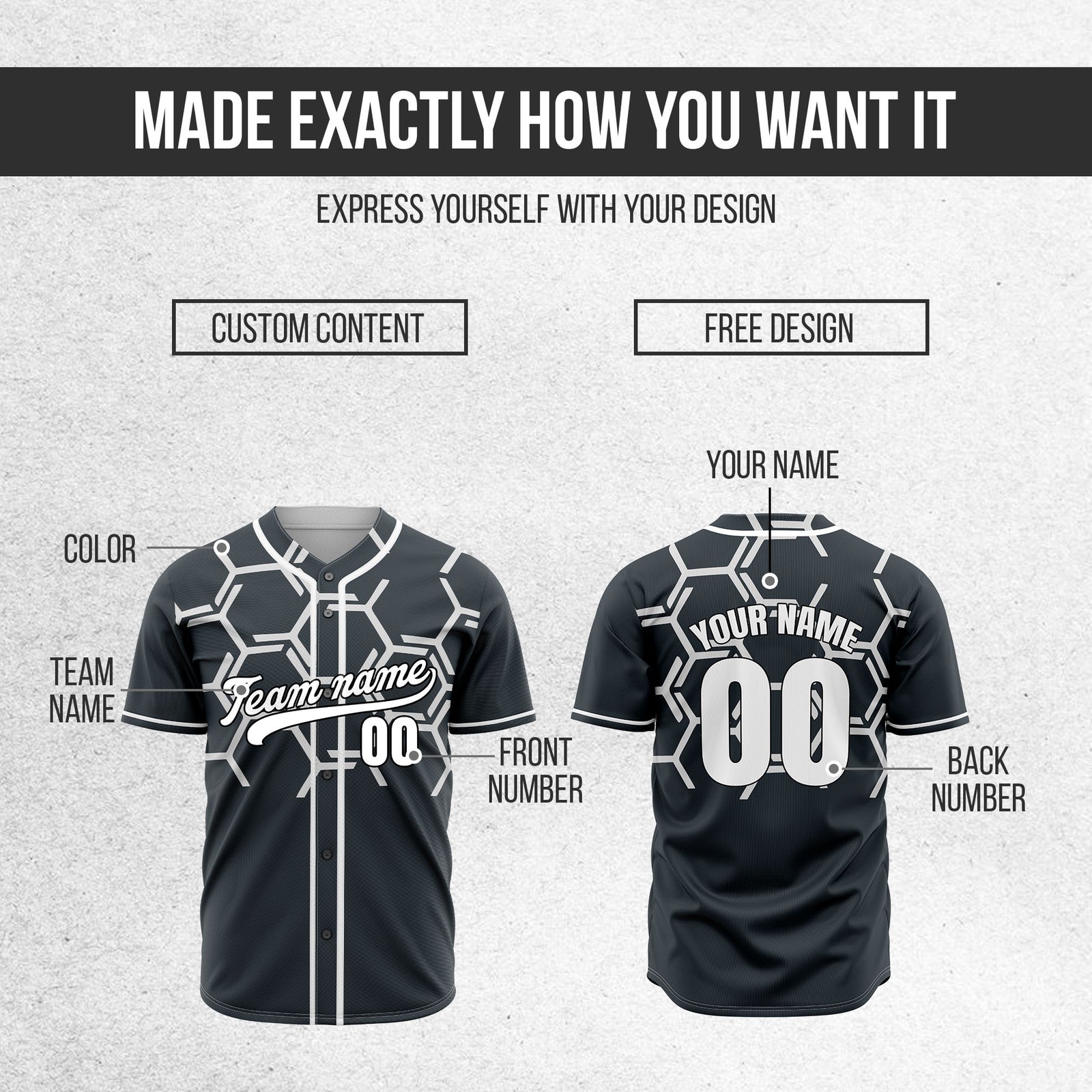 Custom Sting Force Grey Baseball Sports Jersey Personalized Uniform with Name & Number