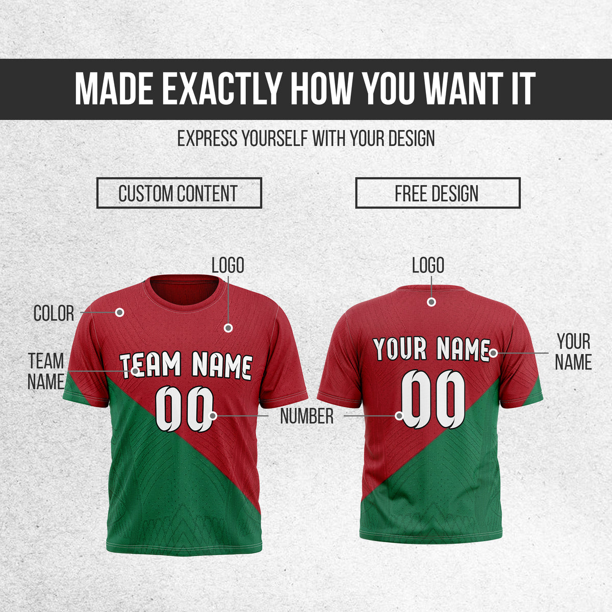 Custom PORTUGAL Fan Jersey Personalized with Name & Number