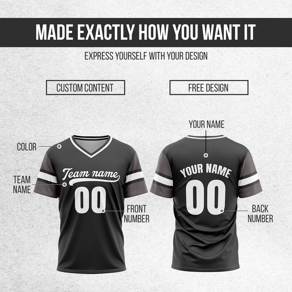 Custom StormLine Dark Grey Pullover Baseball Sports Jersey Personalized Uniform with Name & Number