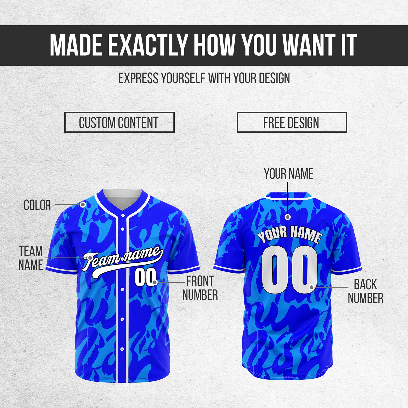 Custom Graffiti Sox Blue Baseball Sports Jersey Personalized Uniform with Name & Number