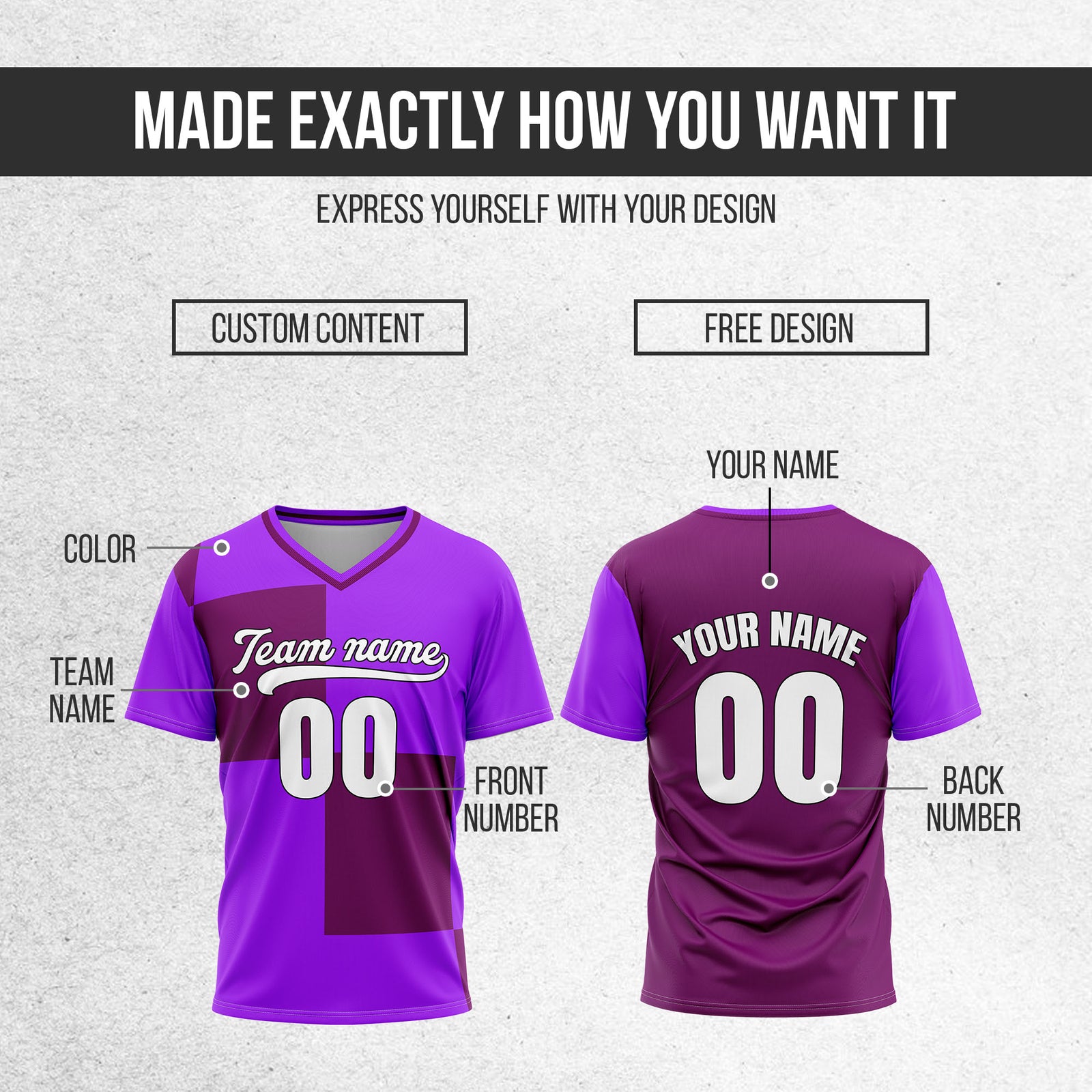 Custom Apex Colorblock Purple Baseball Sports Jersey Personalized Uniform with Name & Number