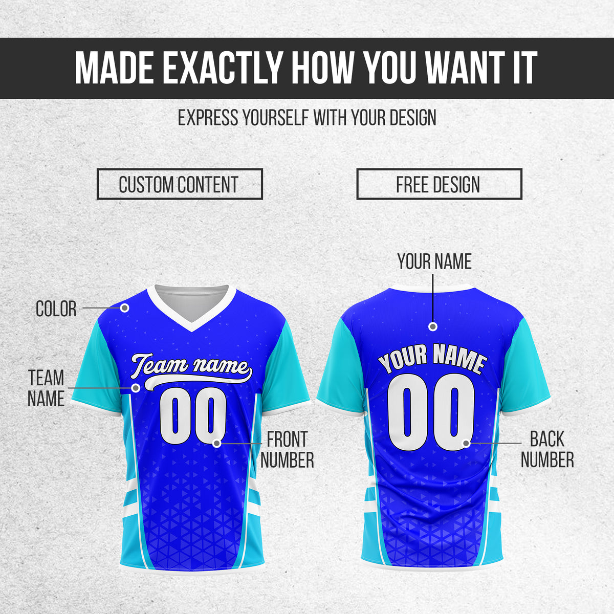 Custom HexaFade Blue Pullover Baseball Sports Jersey Personalized Uniform with Name & Number