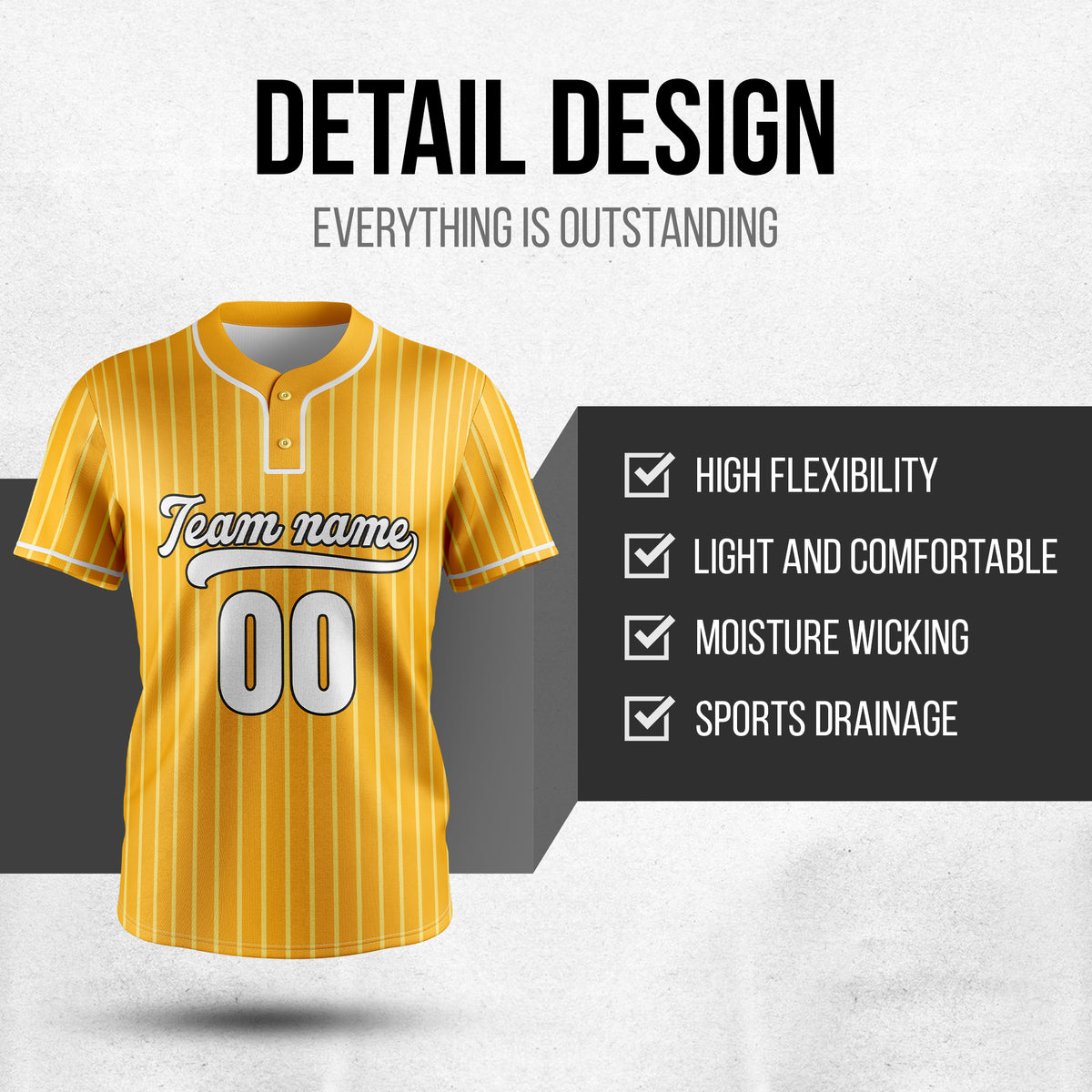 Custom Pinstripe Baseball Orange Sports Jersey Personalized Uniform with Name & Number