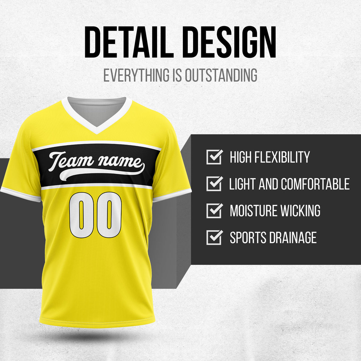 Custom ProEdge Yellow Baseball Sports Jersey Personalized Uniform with Name & Number