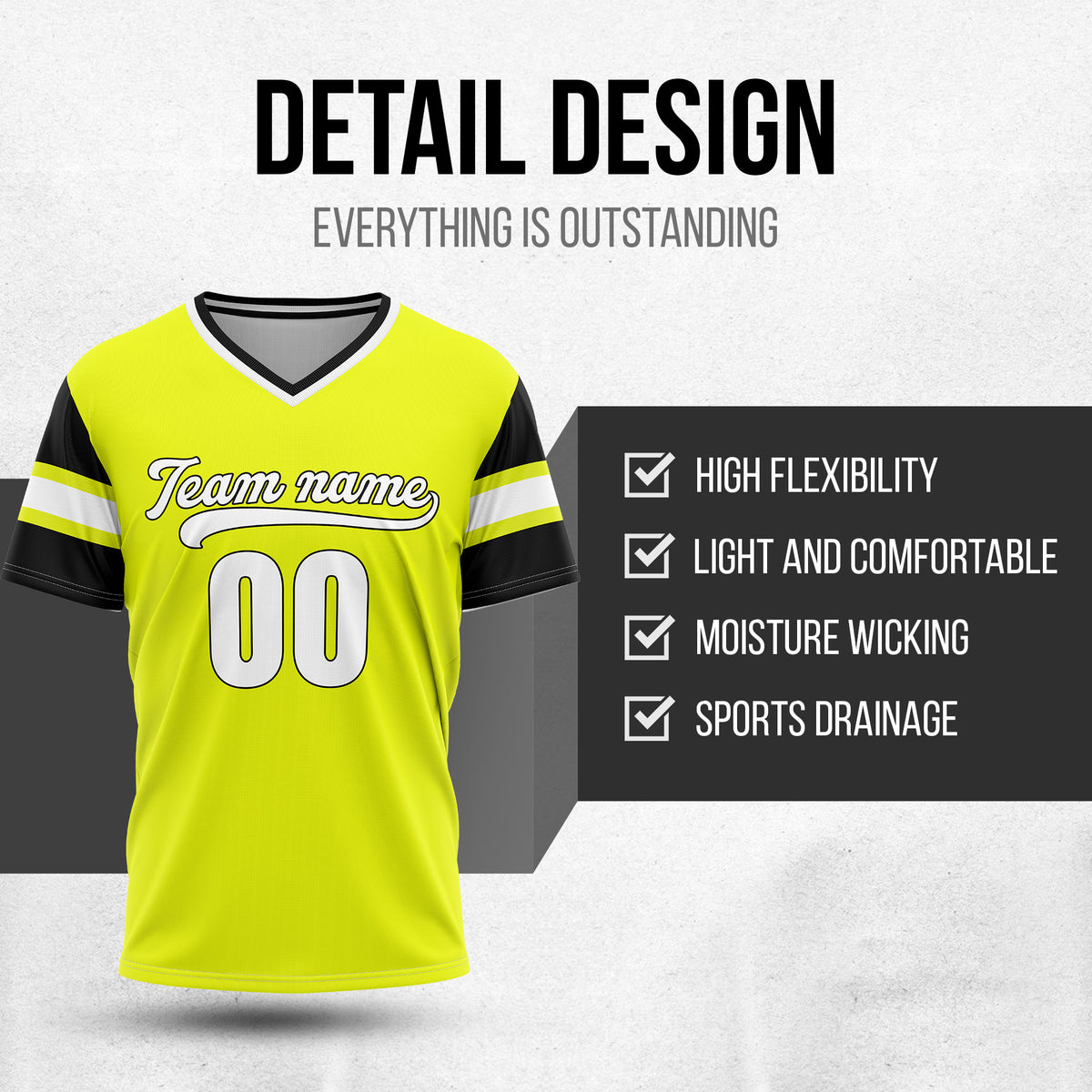 Custom StormLine Yellow Pullover Baseball Sports Jersey Personalized Uniform with Name & Number