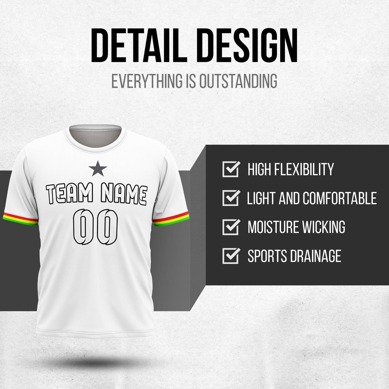 Custom GHANA Fan Jersey Personalized with Name & Number