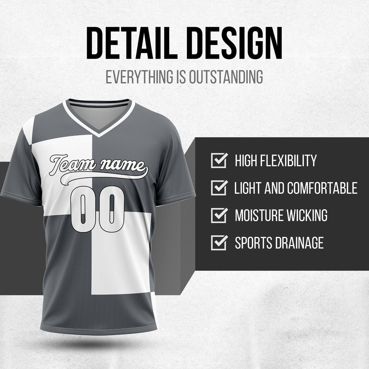 Custom Apex Colorblock Dark Grey Baseball Sports Jersey Personalized Uniform with Name & Number