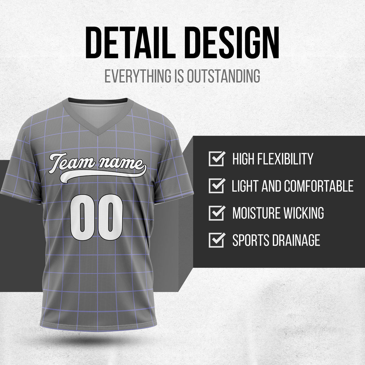 Custom Storm Matrix Grey Baseball Sports Jersey Personalized Uniform with Name & Number