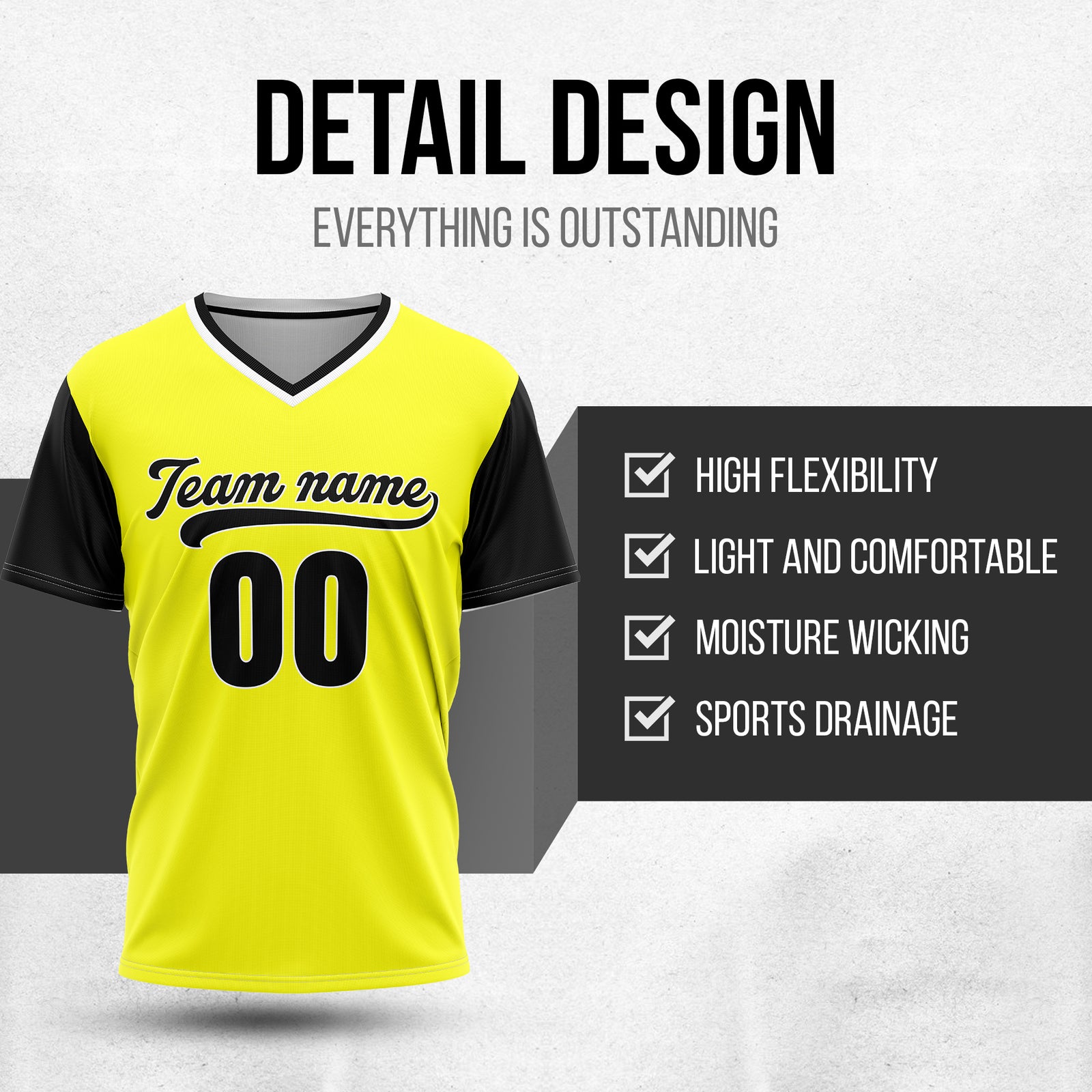 Custom Victory Line Yellow Pullover Baseball Sports Jersey Personalized Uniform with Name & Number
