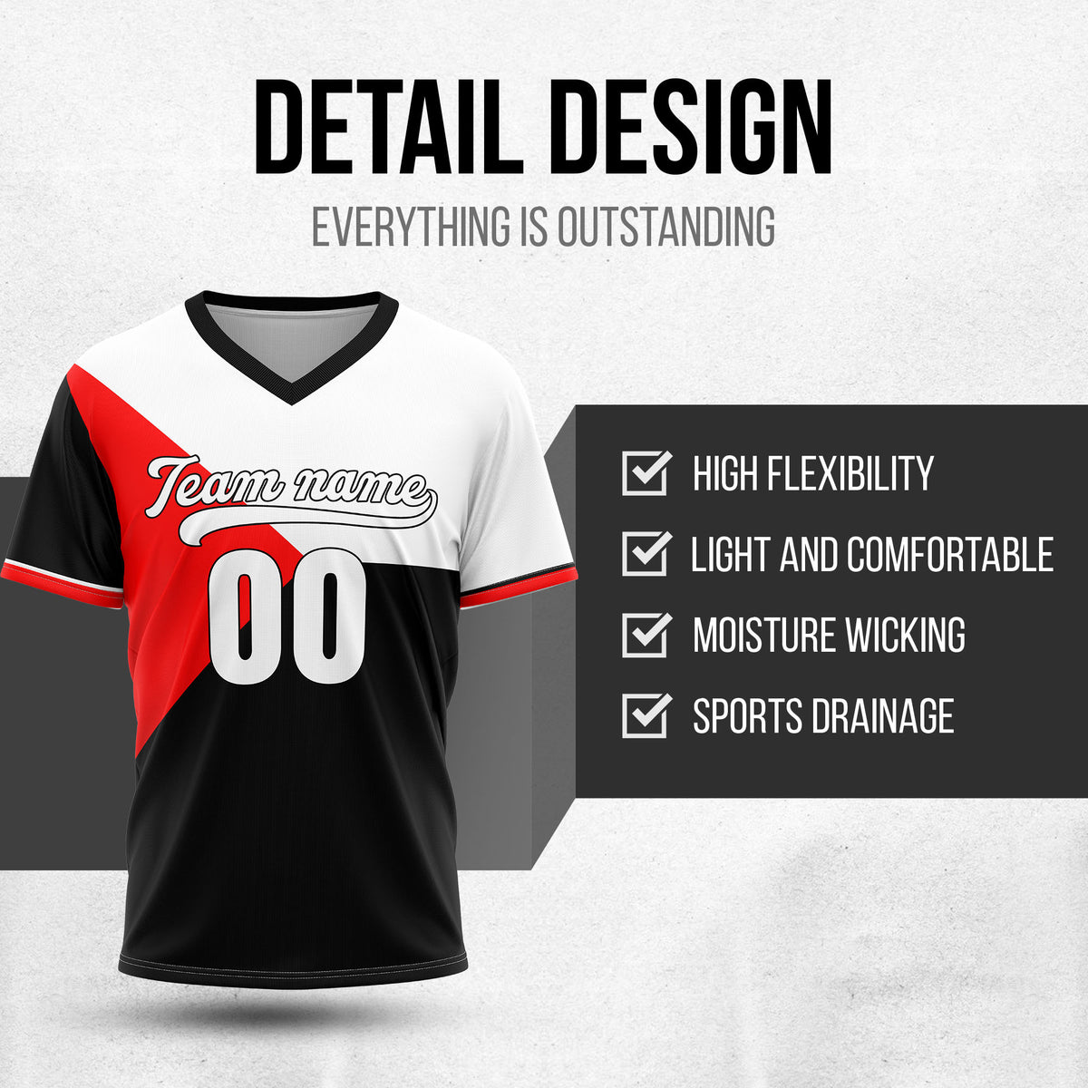 Custom FlexCore Black Baseball Sports Jersey Personalized Uniform with Name & Number
