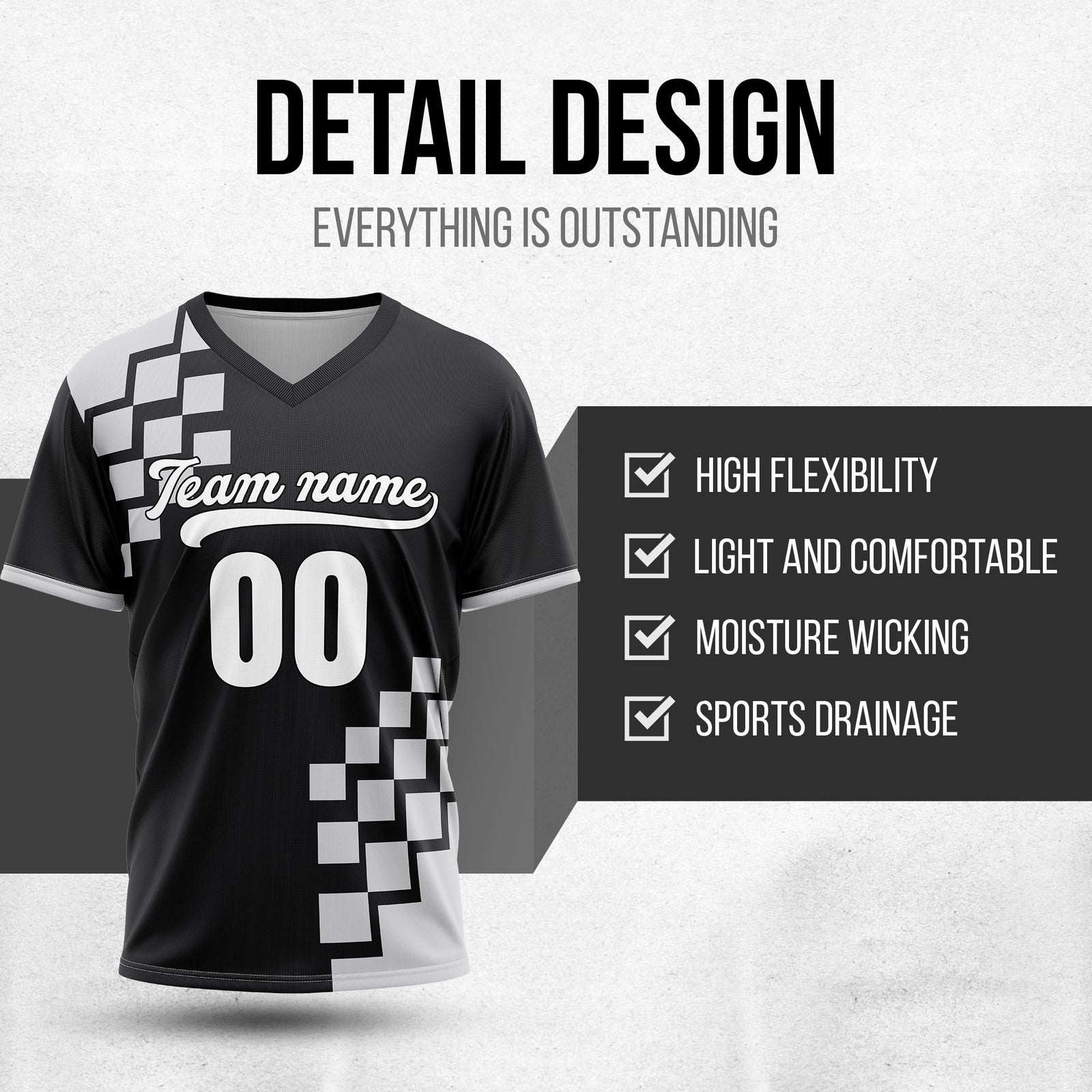 Custom Shadow Pixel Black Baseball Sports Jersey Personalized Uniform with Name & Number