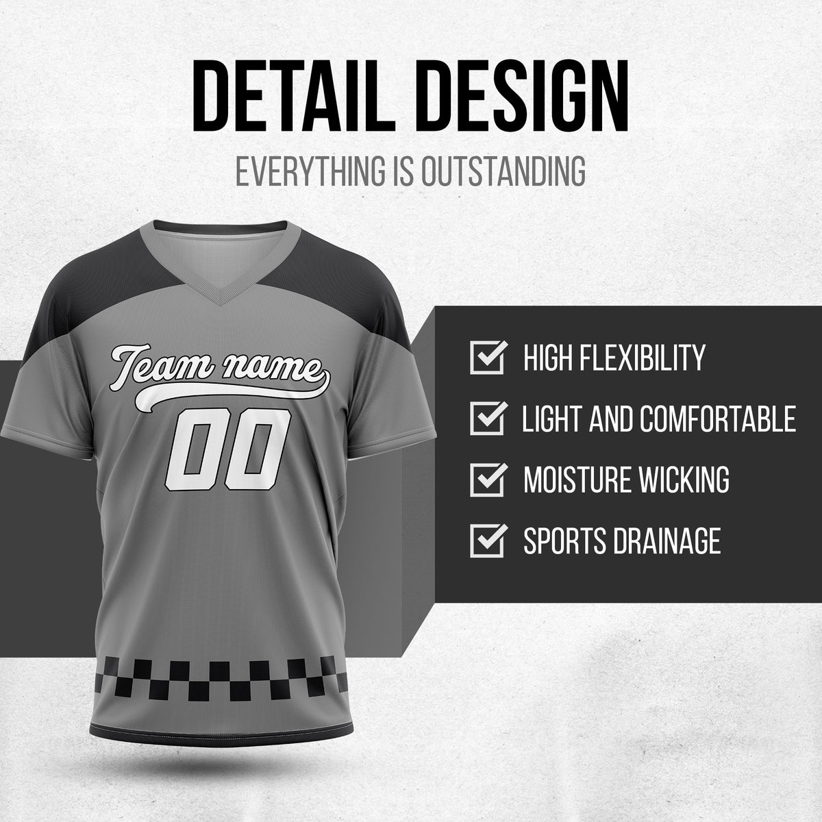 Custom Darkvolt Grey Pullover Baseball Sports Jersey Personalized Uniform with Name & Number