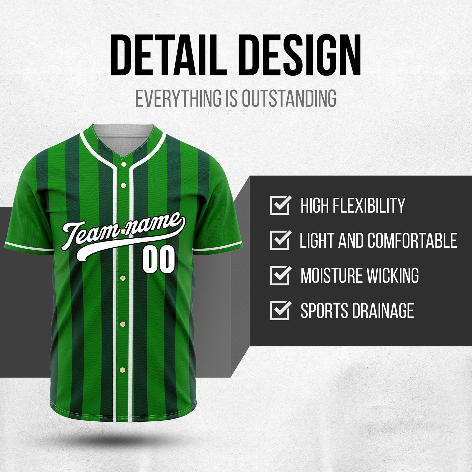 Custom Strikeforce Green Raglan Style Baseball Sports Jersey Personalized Uniform with Name & Number
