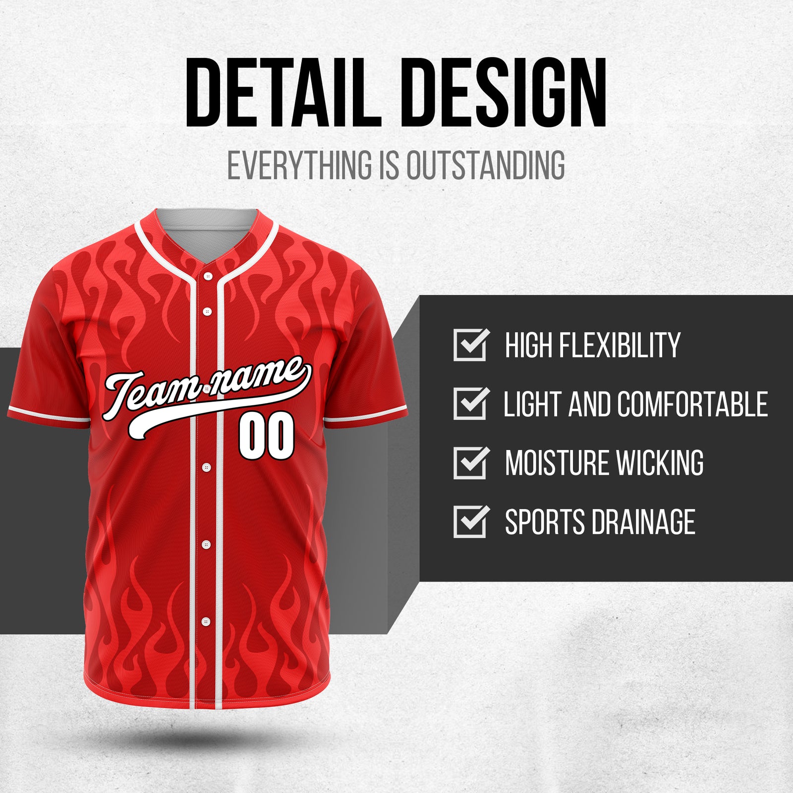 Custom Frostburn Red Baseball Sports Jersey Personalized Uniform with Name & Number