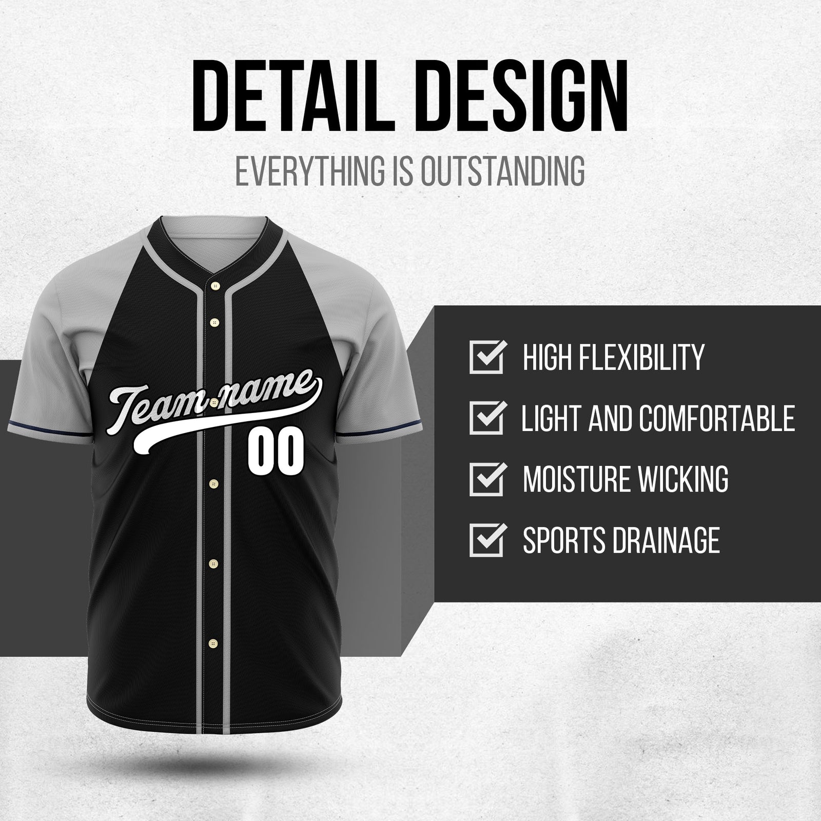 Custom Desert Blaze Black Raglan Style Baseball Sports Jersey Personalized Uniform with Name & Number