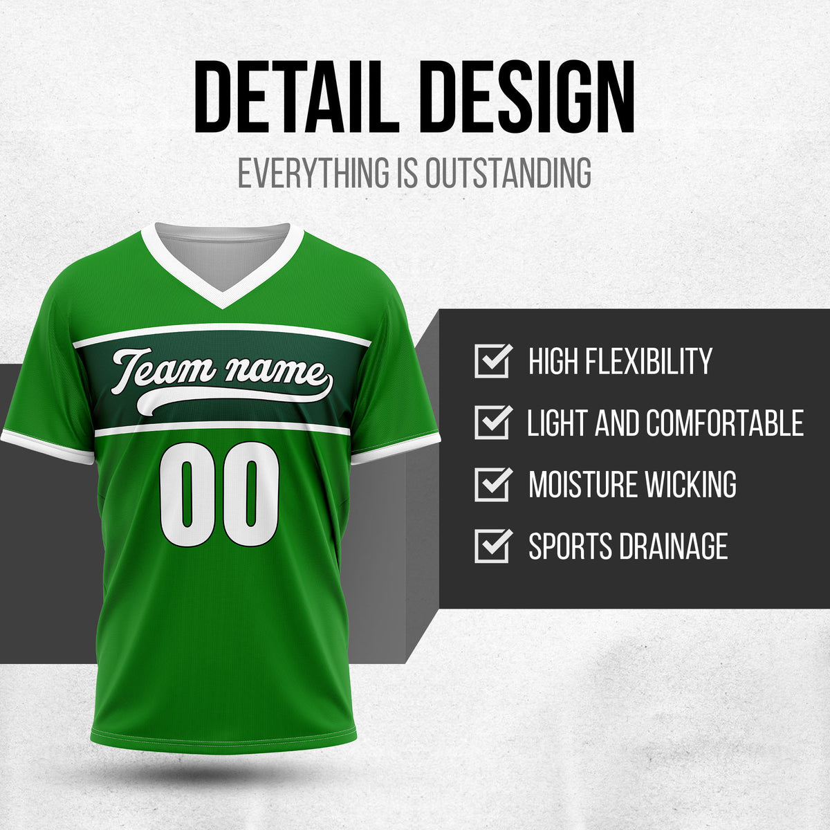 Custom ProEdge Green Baseball Sports Jersey Personalized Uniform with Name & Number
