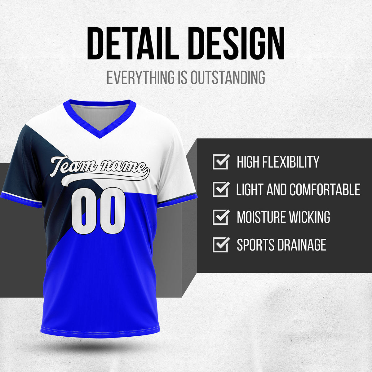 Custom FlexCore Blue Baseball Sports Jersey Personalized Uniform with Name & Number