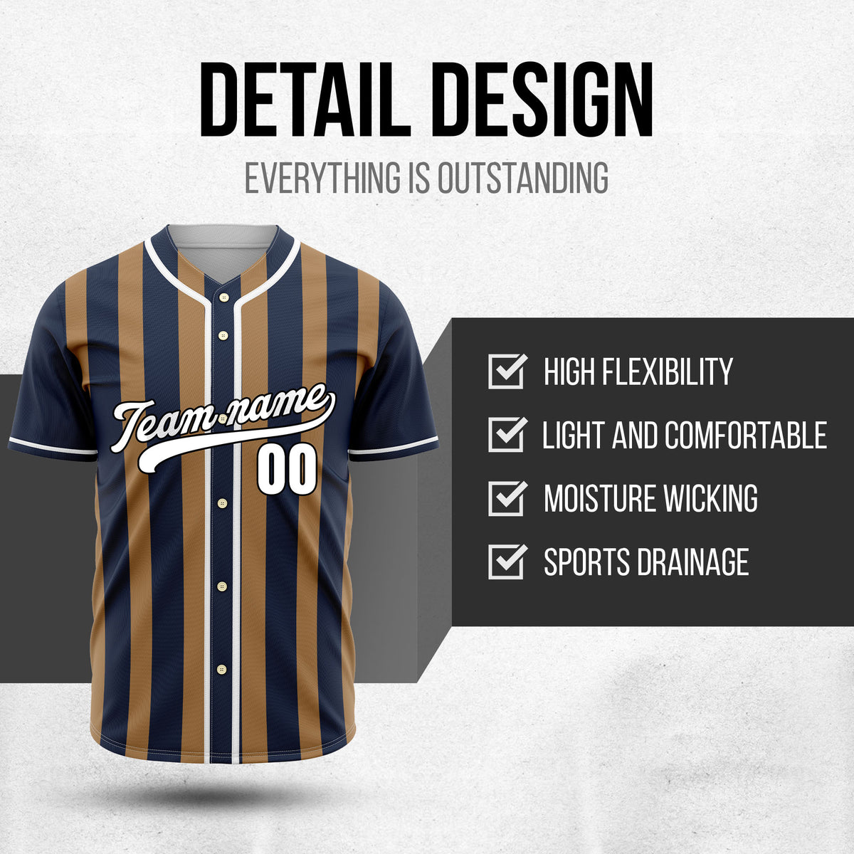 Custom Strikeforce Navy Raglan Style Baseball Sports Jersey Personalized Uniform with Name & Number