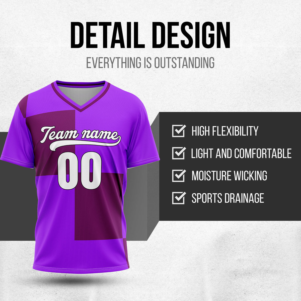 Custom Apex Colorblock Purple Baseball Sports Jersey Personalized Uniform with Name & Number