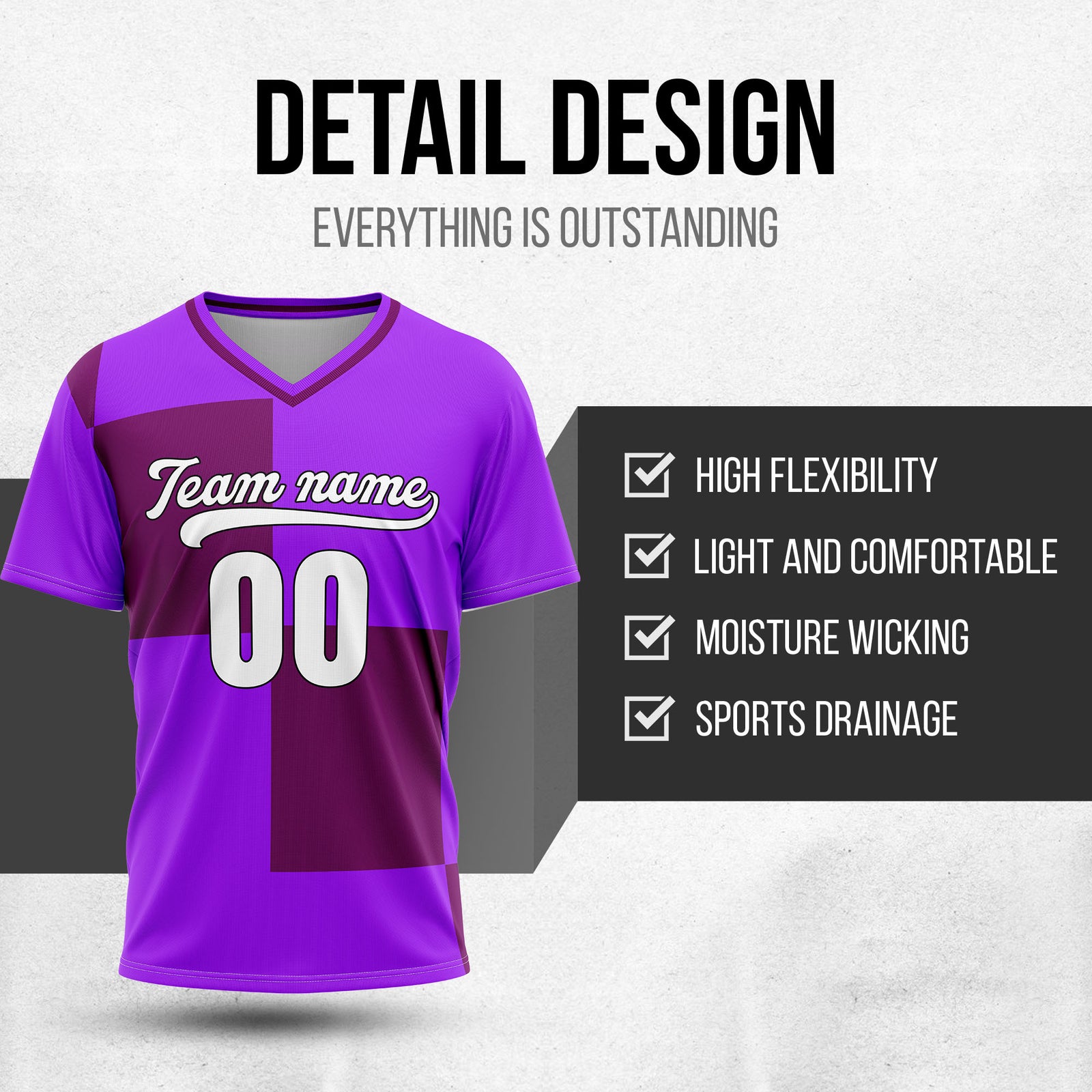 Custom Apex Colorblock Purple Baseball Sports Jersey Personalized Uniform with Name & Number