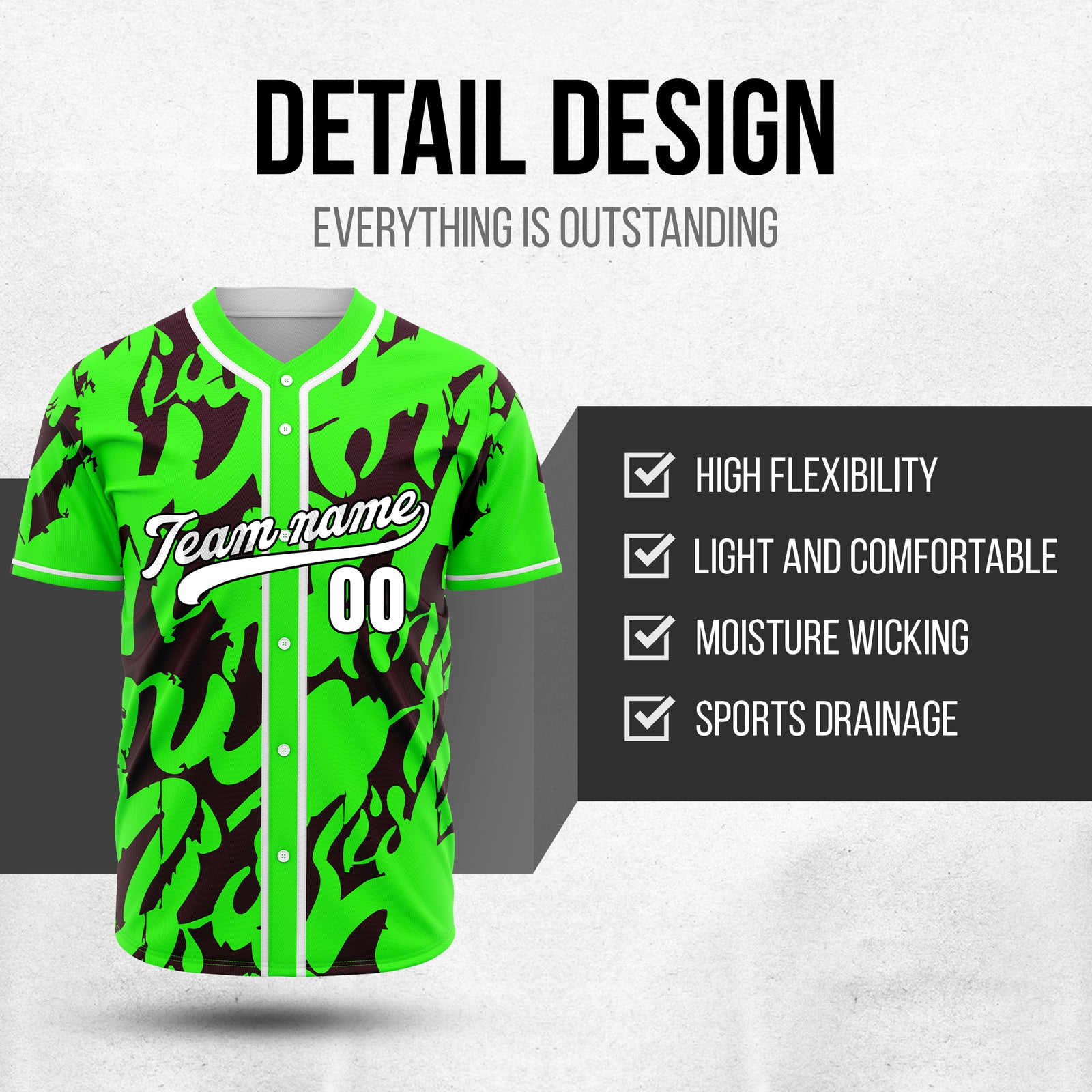 Custom Graffiti Sox Neon Green Baseball Sports Jersey Personalized Uniform with Name & Number