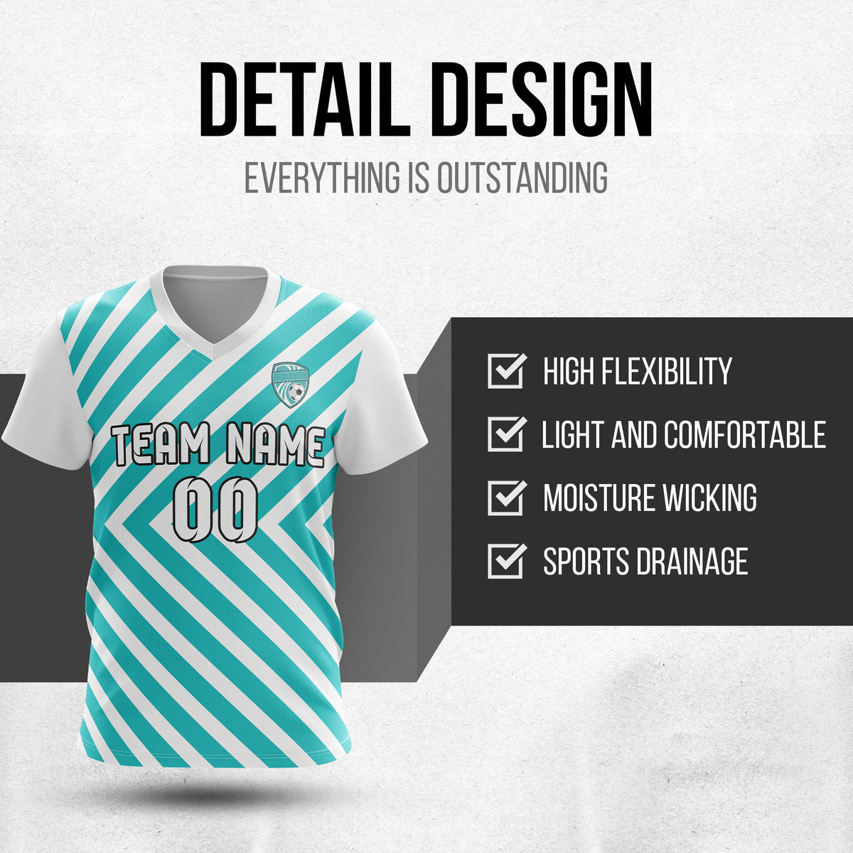 Custom Swift Stripe V-Neck White Sport Tops Jersey