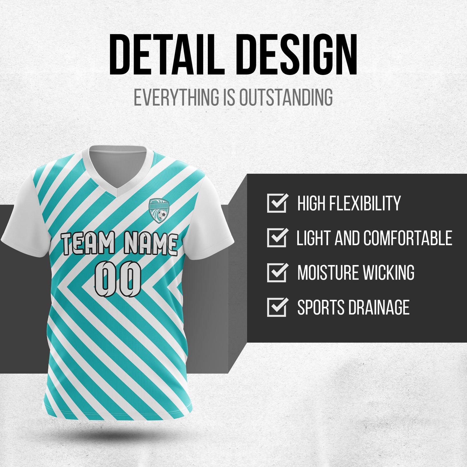 Custom Swift Stripe V-Neck White Sport Tops Jersey