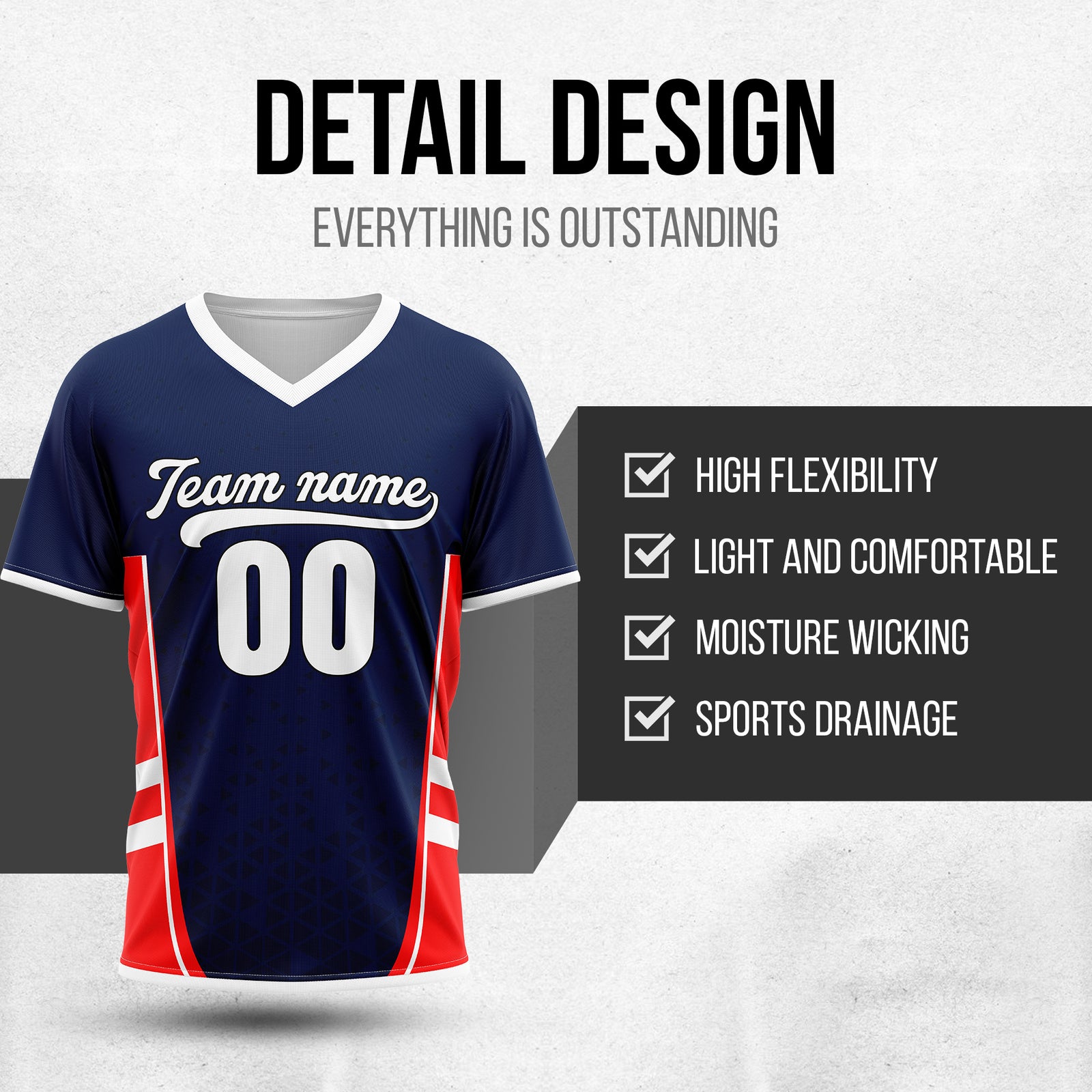 Custom HexaFade Navy Pullover Baseball Sports Jersey Personalized Uniform with Name & Number
