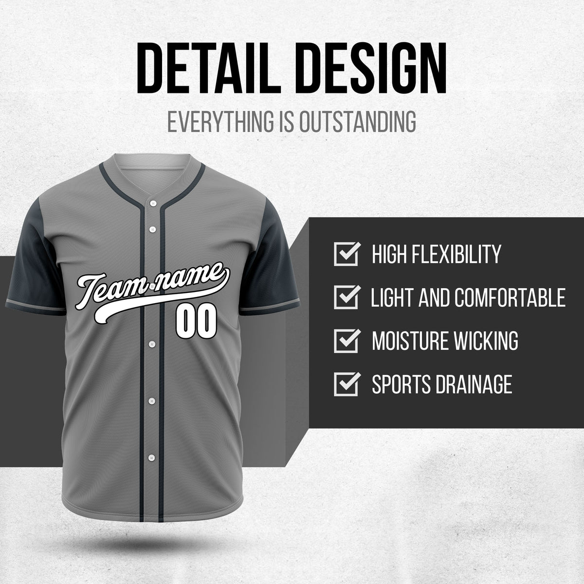 Custom Crimson Grey Raglan Style Baseball Sports Jersey Personalized Uniform with Name & Number