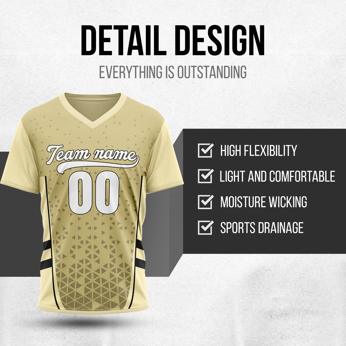 Custom HexaFade Khaki Pullover Baseball Sports Jersey Personalized Uniform with Name & Number