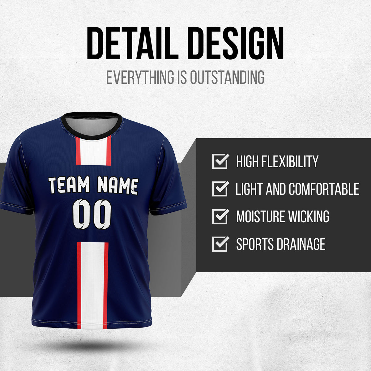Custom Paris Saint Fan Jersey Personalized with Name & Number