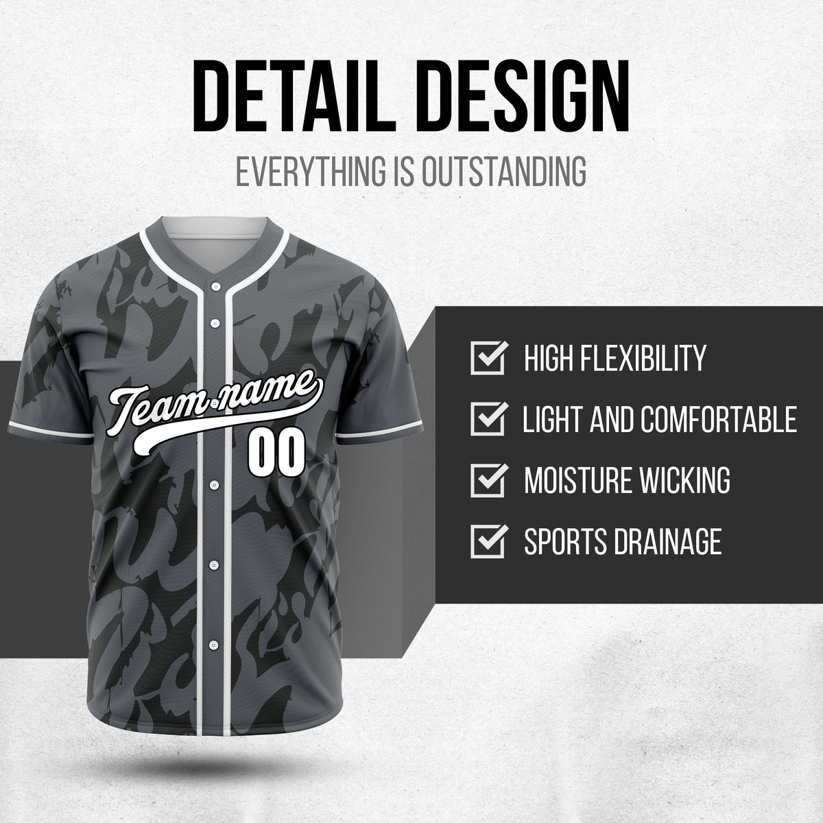 Custom Graffiti Sox Dark Grey Baseball Sports Jersey Personalized Uniform with Name & Number