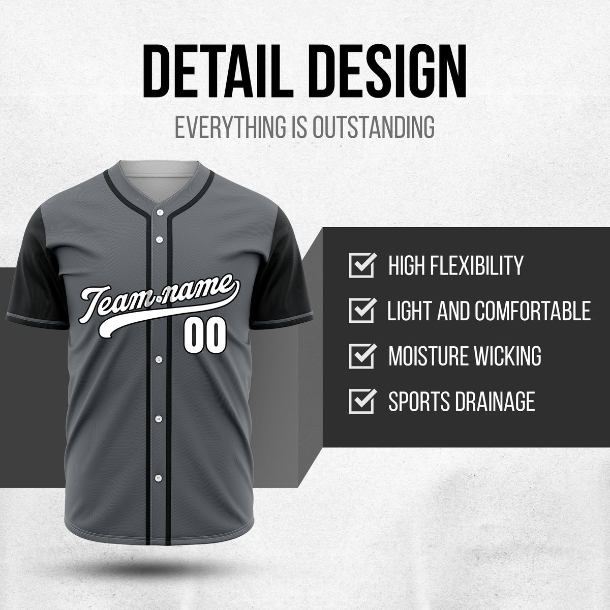 Custom Crimson Dark Grey Raglan Style Baseball Sports Jersey Personalized Uniform with Name & Number