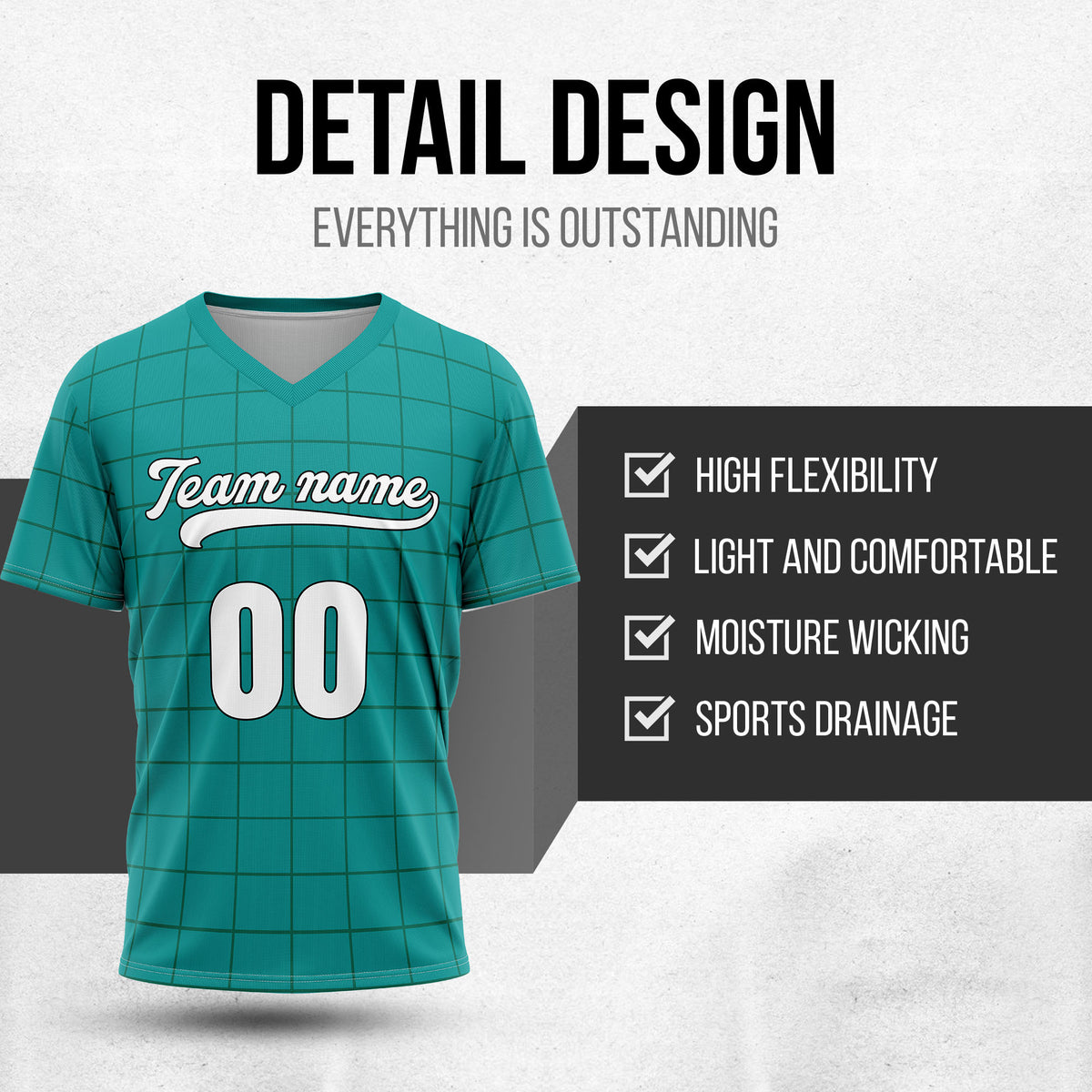 Custom Storm Matrix Teal Baseball Sports Jersey Personalized Uniform with Name & Number