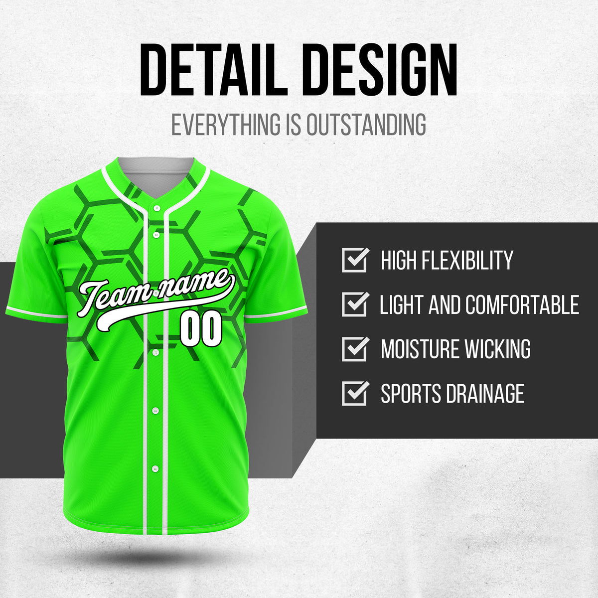 Custom Sting Force Neon Green Baseball Sports Jersey Personalized Uniform with Name & Number