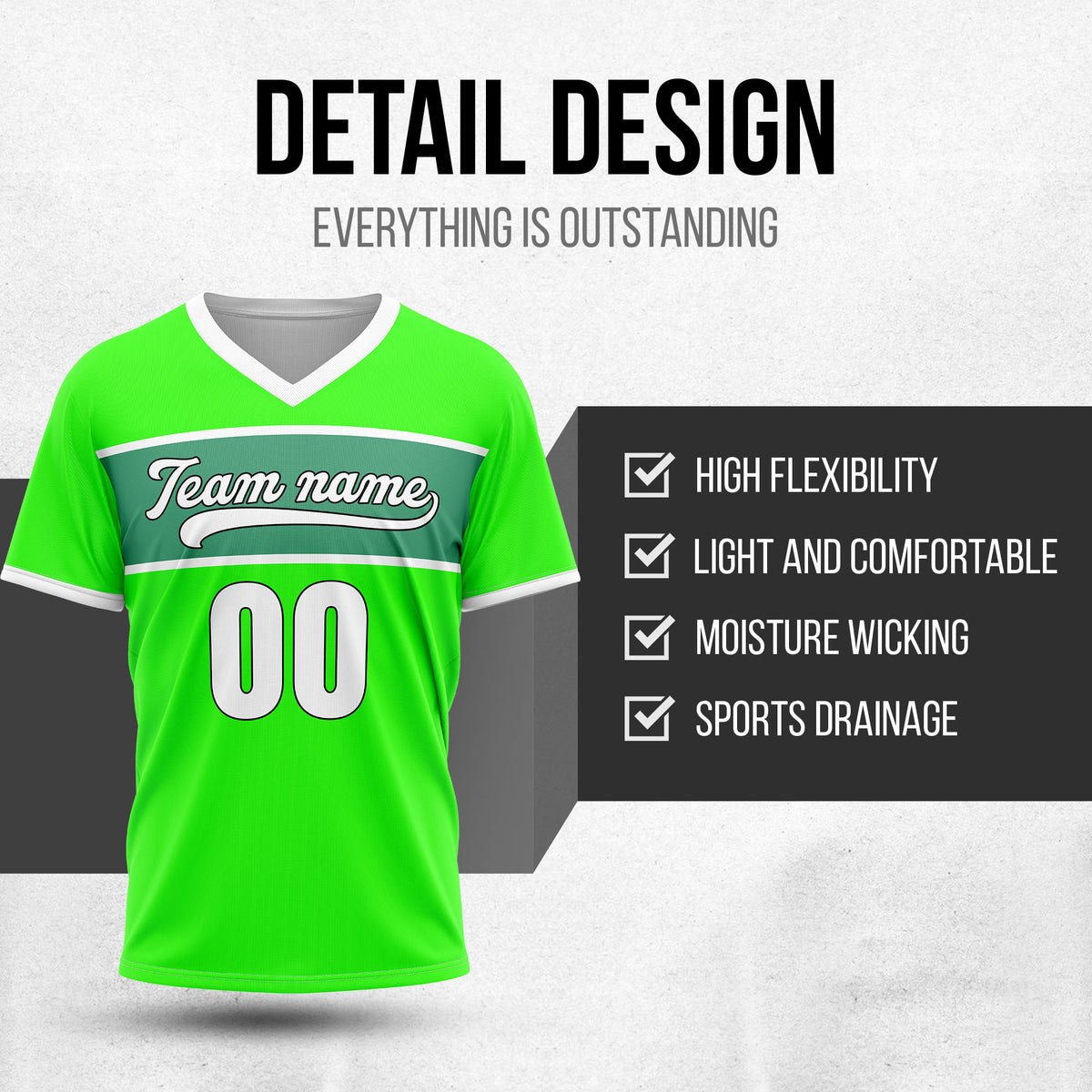 Custom ProEdge Neon Green Baseball Sports Jersey Personalized Uniform with Name & Number