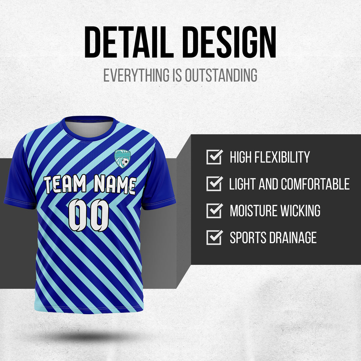 Custom Soccer R Stripes Pro Line Navy Sports Tops Jersey