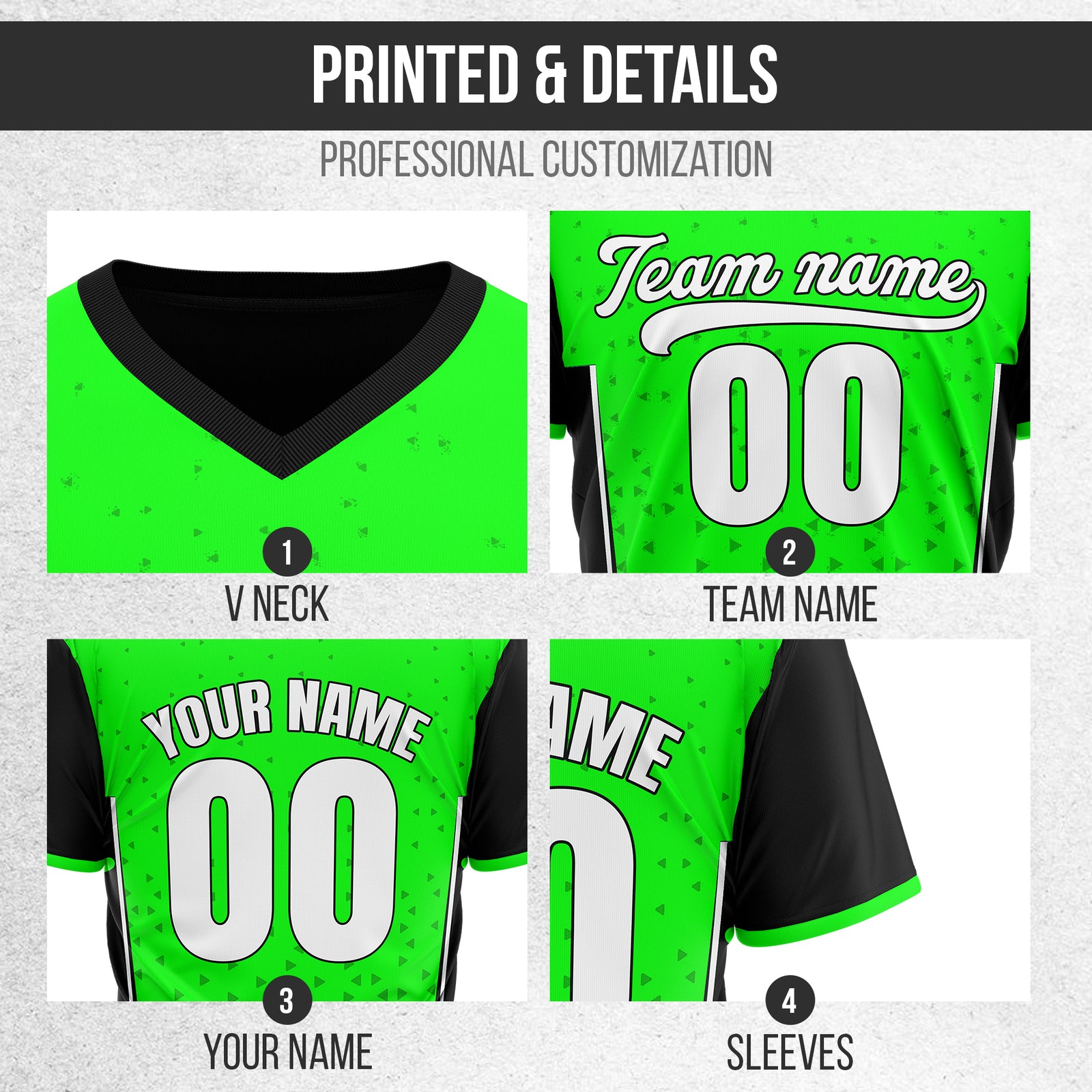 Custom HexaFade Green Pullover Baseball Sports Jersey Personalized Uniform with Name & Number