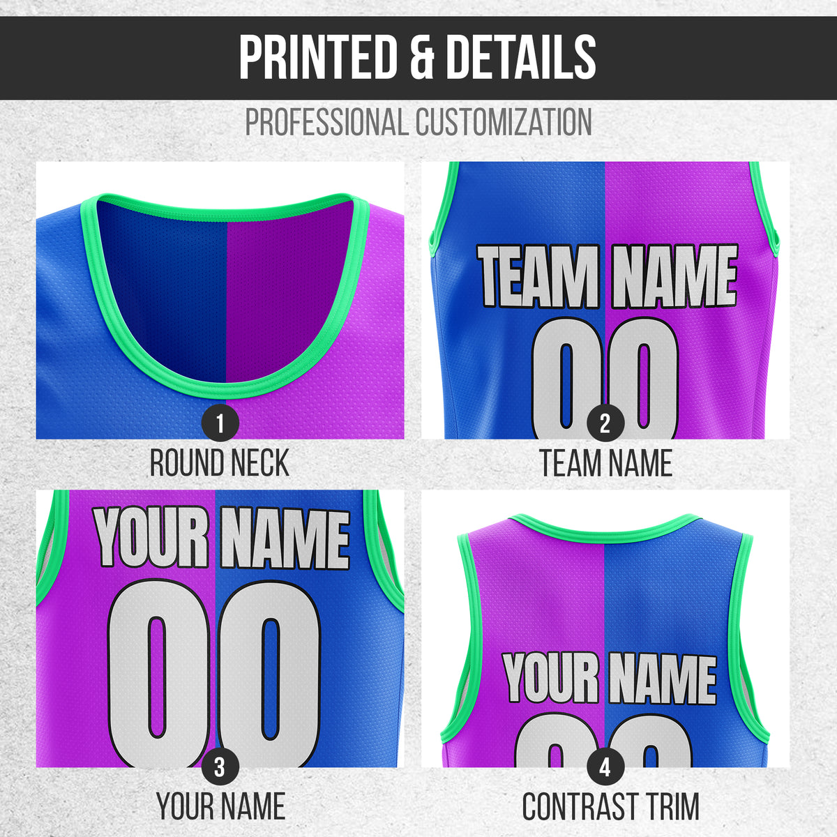 Split Fashion Tops - Purple