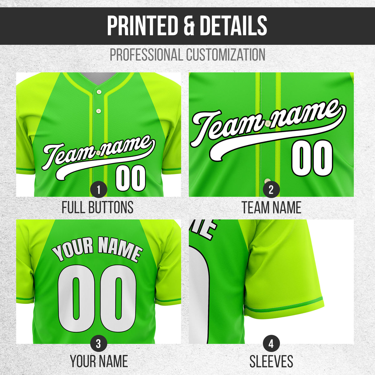 Custom Desert Blaze Neon Green Greenhaki Raglan Style Baseball Sports Jersey Personalized Uniform with Name & Number