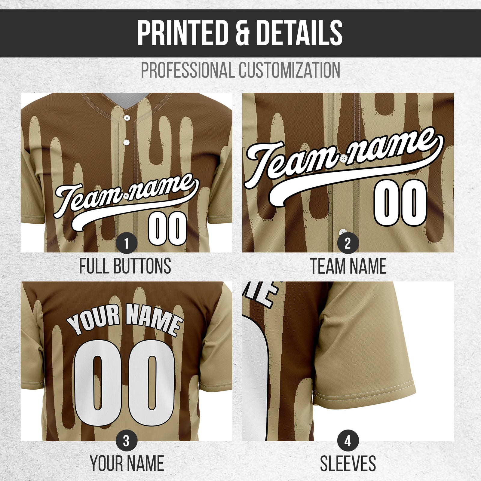 Custom Ink Drip Sports Jersey Personalized Uniform with Name & Number