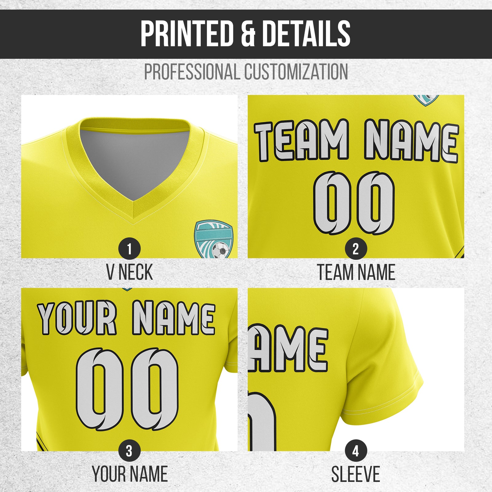 Custom WaveLine Stripe V-Neck Yellow Sport Tops Jersey