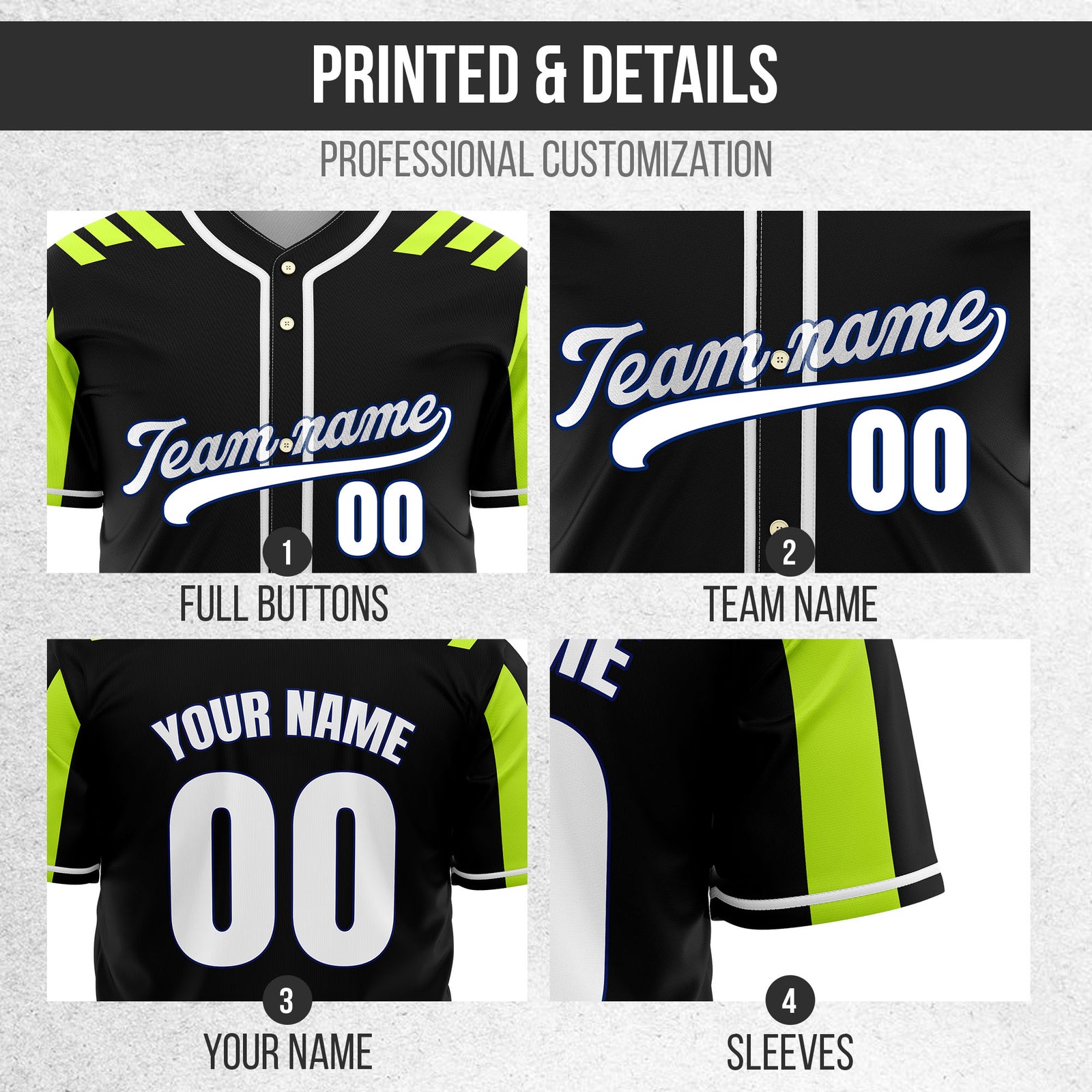 Custom Radiant Strike Black Raglan Style Baseball Sports Jersey Personalized Uniform with Name & Number