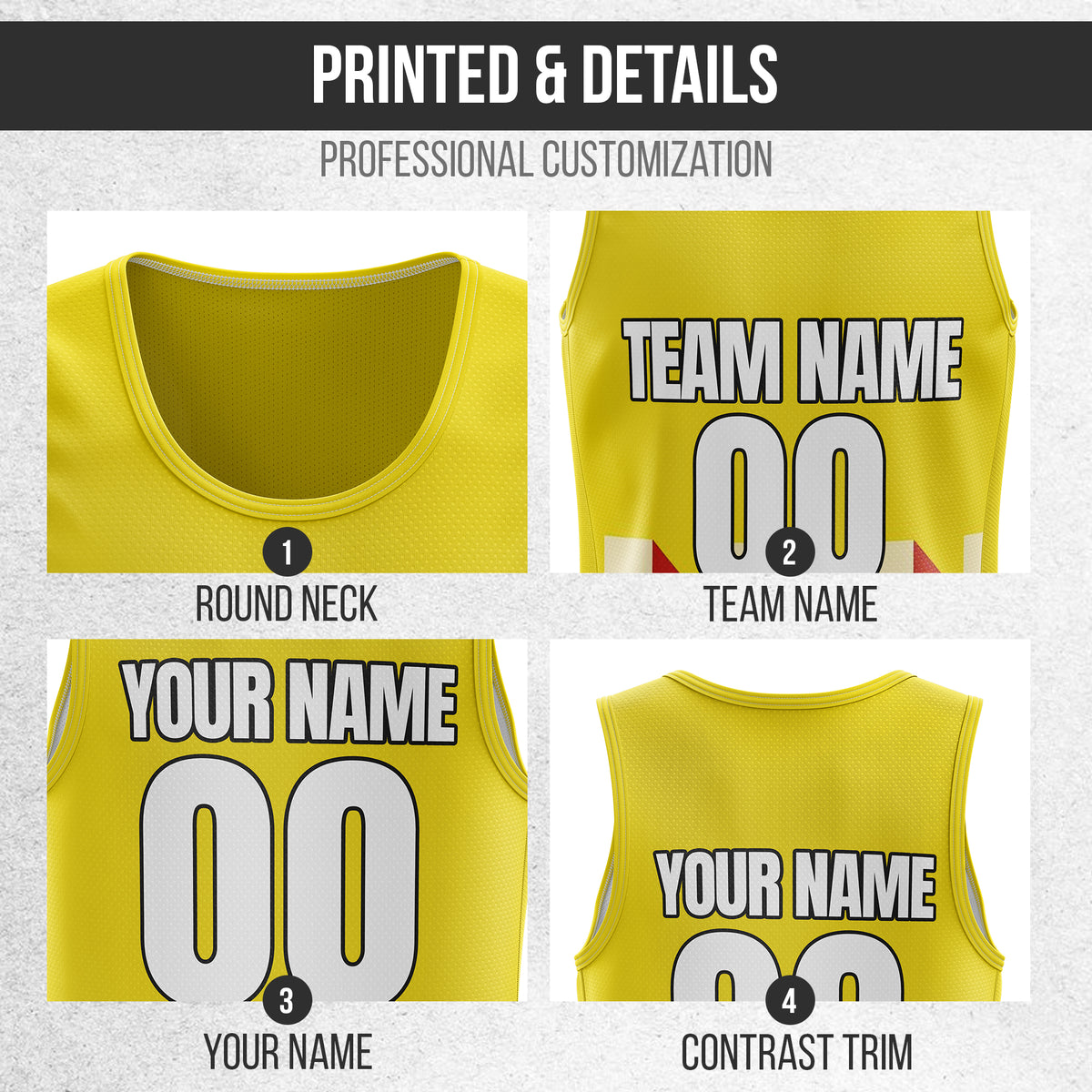 Custom Elite Yellow Color Block Basketball Sets
