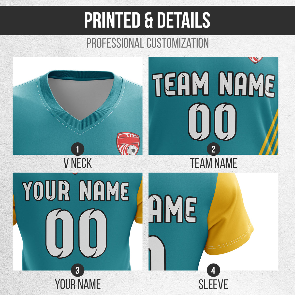 Custom Rapid Line Teal Soccer Sport Tops Jersey