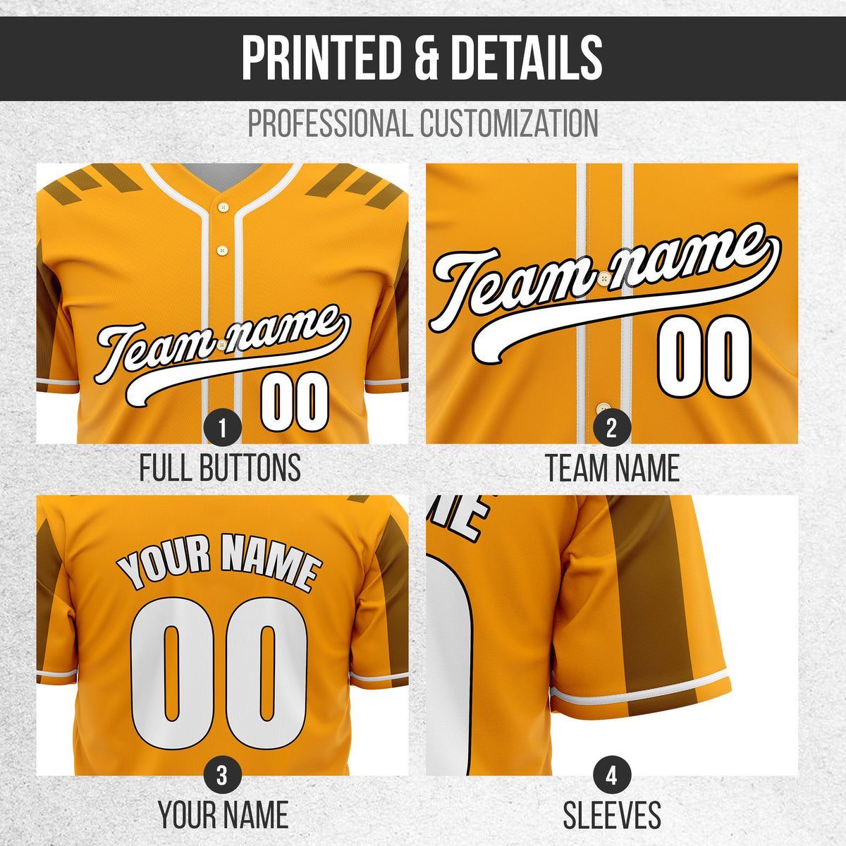 Custom Radiant Strike Orange Raglan Style Baseball Sports Jersey Personalized Uniform with Name & Number