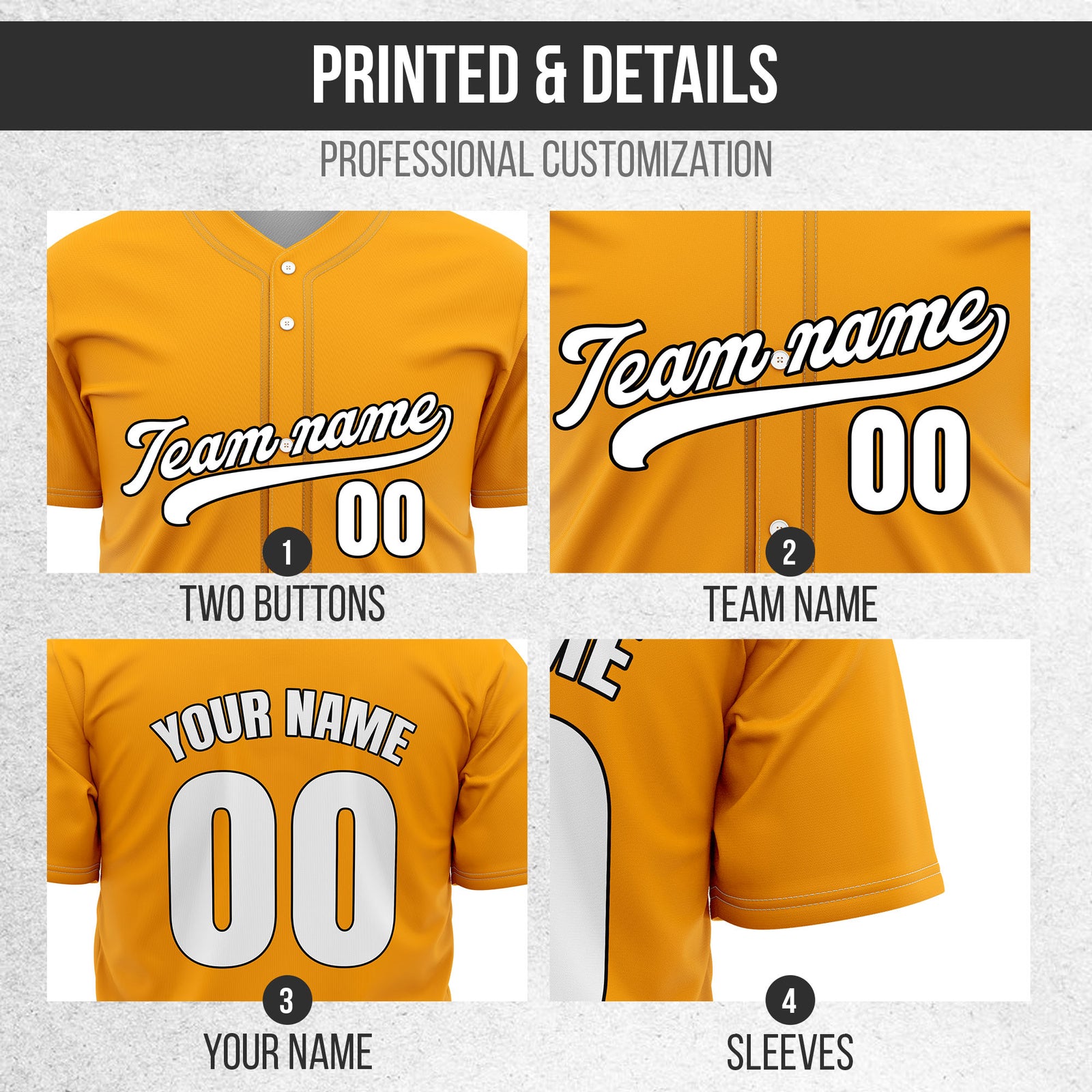 Custom Orange Baseball Wave Sports Jersey Personalized Uniform with Name & Number