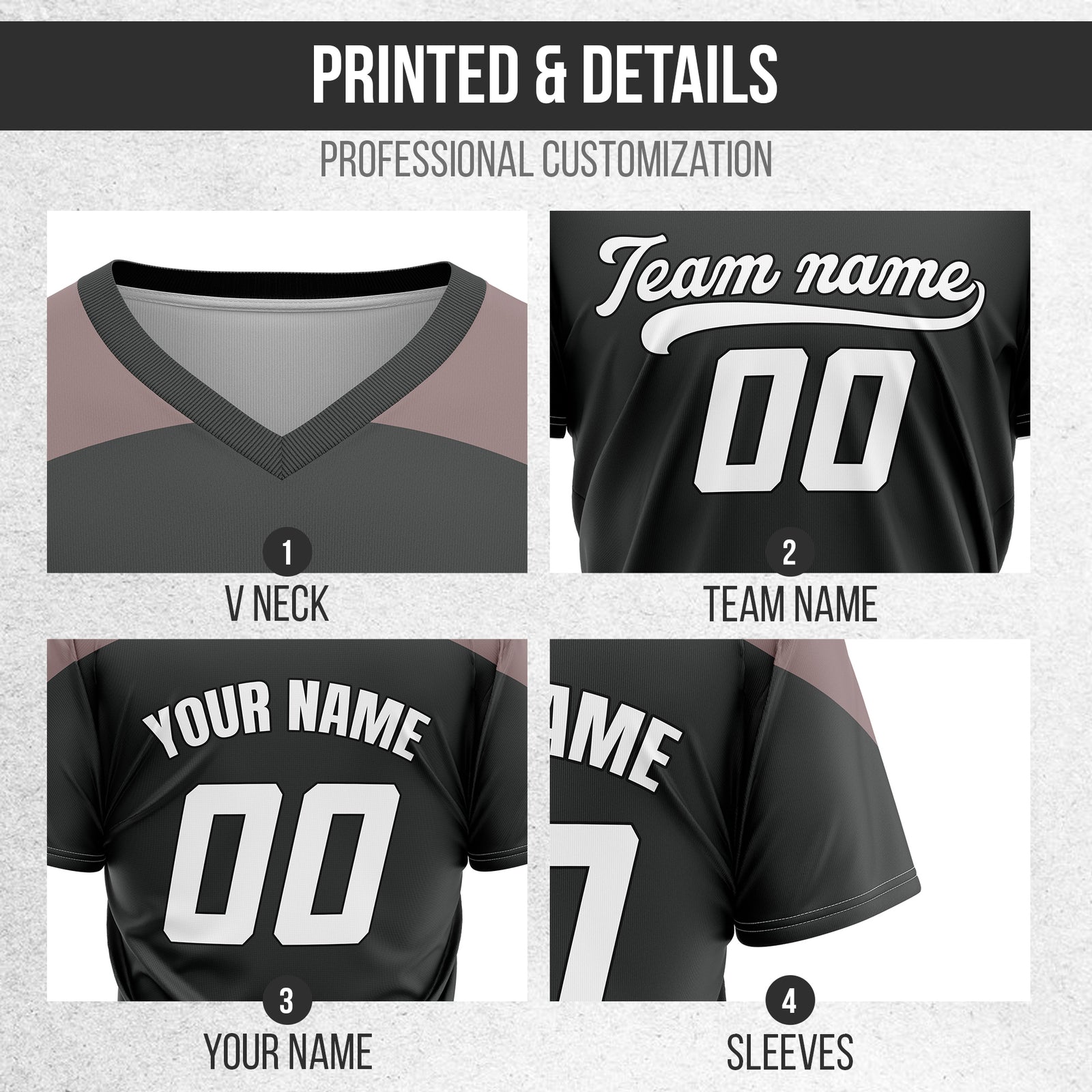 Custom Darkvolt Dark Grey Pullover Baseball Sports Jersey Personalized Uniform with Name & Number