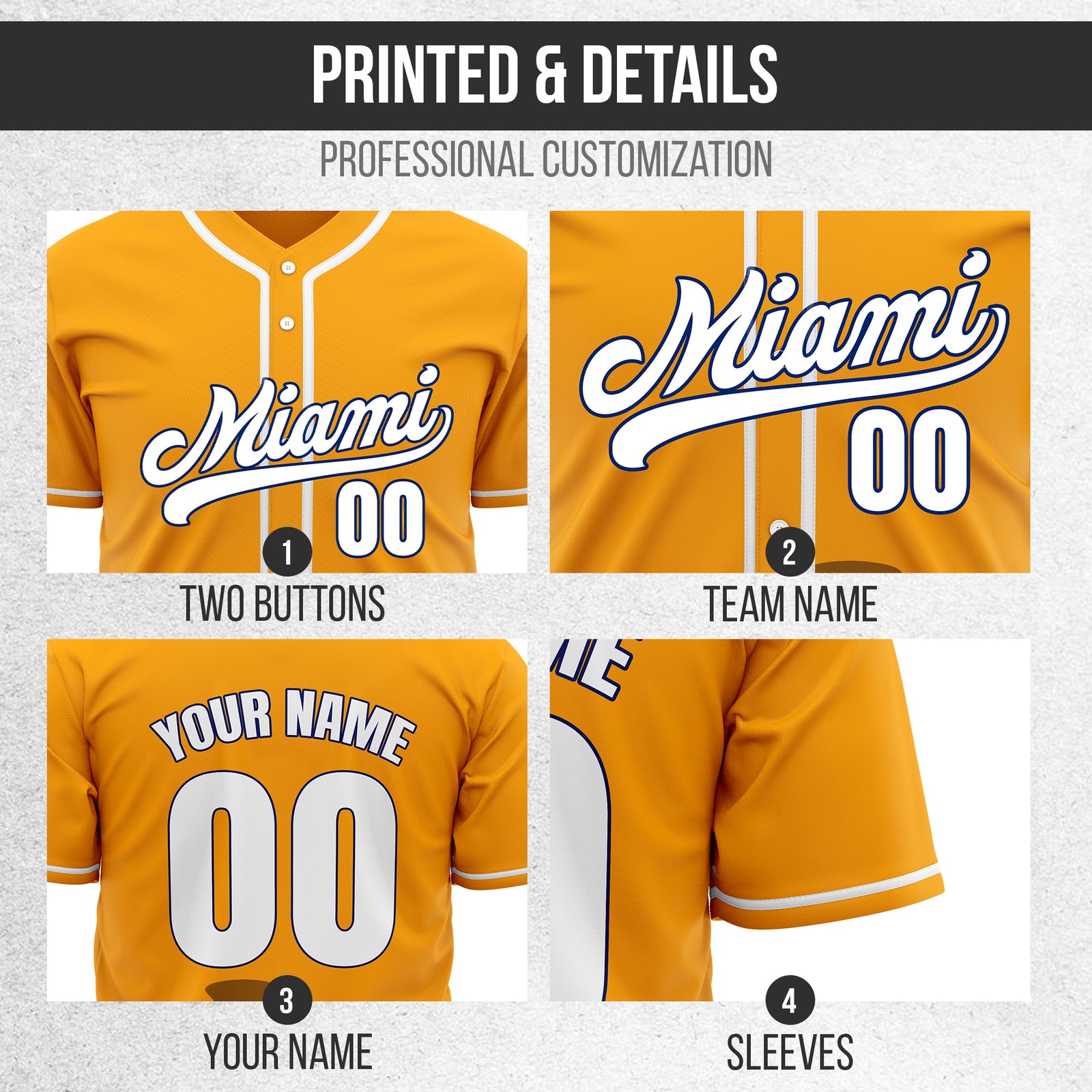 Custom City Tide Orange Baseball Sports Jersey Personalized Uniform with Name & Number