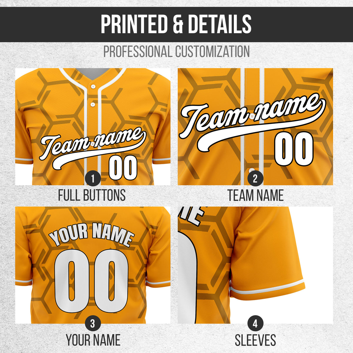 Custom Sting Force Orange Baseball Sports Jersey Personalized Uniform with Name & Number